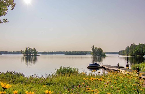 Hayward Cabin | Exclusive Home On Chippewa Flowage- 3.6 acres with sand beach and two Private docks