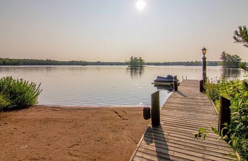 Hayward Cabin | Exclusive Home On Chippewa Flowage- 3.6 acres with sand beach and two Private docks
