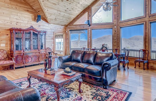 Morganton House | Expansive mountain lodging with game room, loft, WiFi, sweeping views & more