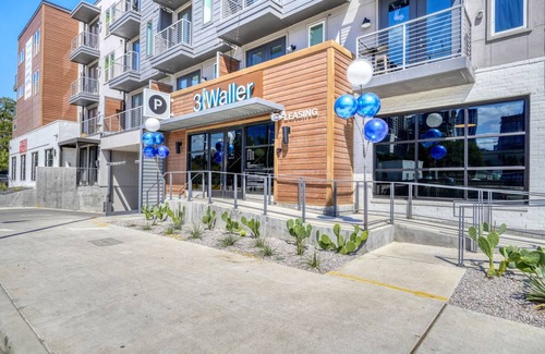 Waller Creek District Apartment | Exquisite Downtown 2BR w/Gym & Deck, nr Congress Ave, by Blueground