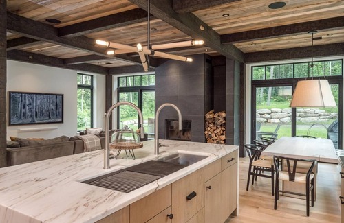 Greenwood House | Exquisite Rustic Modern Ski Haus Right on MT Abram Bike Park
