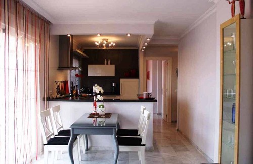 Mezquitilla Apartment | extravagant penthouse, 2 sea view terraces, beach at 100 m, A/C, pool, WiFi