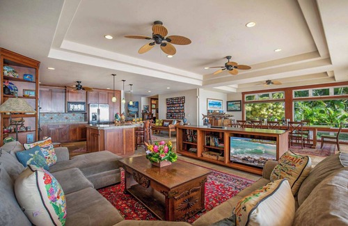 Poipu House | Fabulous 7 bedroom for 14 oceanfront Poipu pool home!
