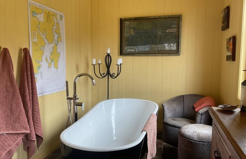 North Bruny Other | Fabulous funky shed; superb views, library, fab art, private beach, outside bath