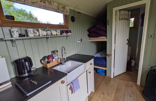 Llanfairpwllgwyngyll Cabin | Fabulous family Shepherd's hut.Pet friendly. Electric hot tub bookable extra
