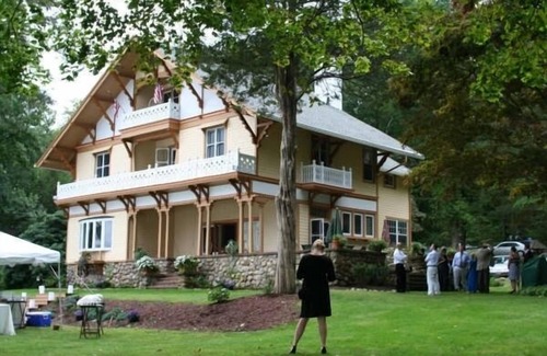 East Haddam House | Fall Colors surround our Victorian Mansion on Bashan Lake CT Amazing Views