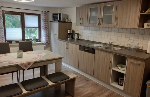 Zschorlau Apartment | Family-friendly apartment with a view of the Steinberg