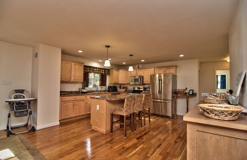 Rowland House | Family-friendly Modern Mountain Getaway with open floor plan and large deck