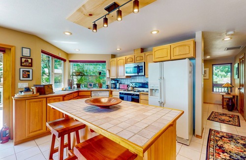 Brinnon House | Family-friendly waterview home with spacious decks, gas grill and W/D