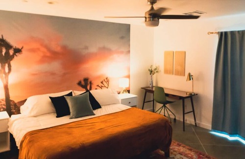 Desert Hot Springs House | Family Getaway w/Mt. Views, Firepit, Pool/Spa & Centrally Located. Pet Friendly!