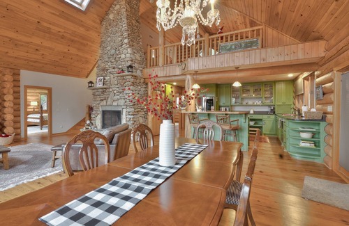 Mill Spring House | Family Mountain Retreat: Waterfront & Fireplace