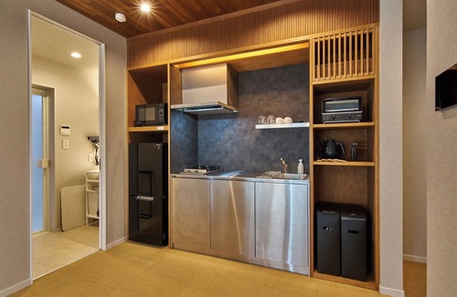 Akaogi Hotel | Family Room Natural Kitchen with stove/Oshimagun Kagoshima