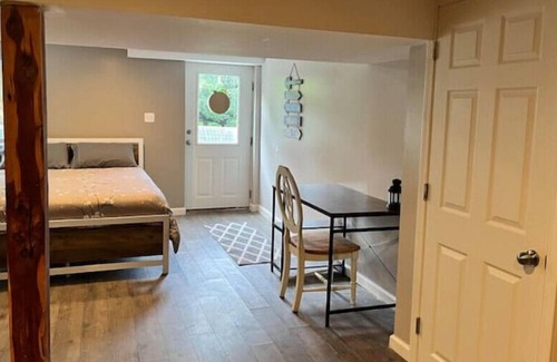 De Soto House | Farmhouse style basement studio w private entrancen
