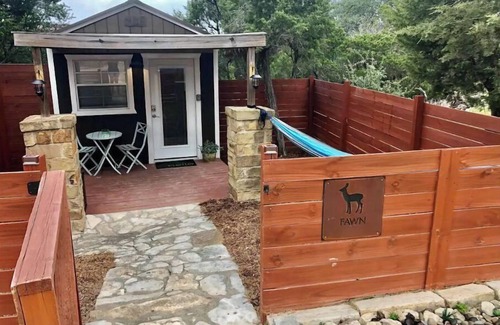 Austin Cabin | "Fawn" cabin in 2 acre boutique resort with pool!