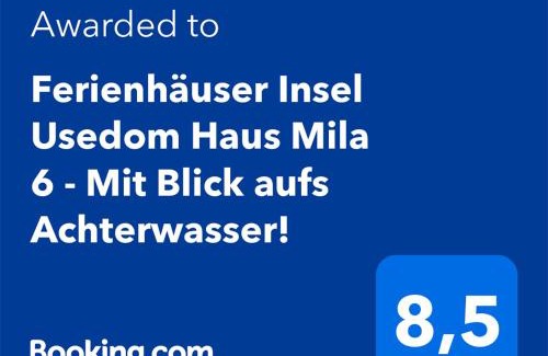 Luetow House | Ferienhäuser Insel Usedom Haus Mila 6 - Blick aufs Achterwasser! Whirlpool und Sauna