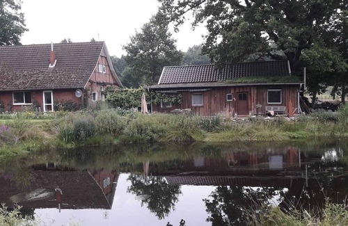 Eggermuhlen Cabin | Ferienhütte am Privatsee, Fischen, Schwimmen, Reiten, Wandern und Radeln