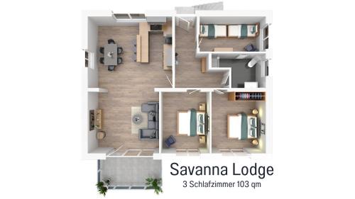 Hockelheim Apartment | Ferienhaus Northeim, Savanna Lodge