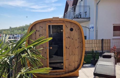 Mucheln House | Ferienhaus SeeZeit direkt am Geiseltalsee mit Sauna und Fahrradgarage