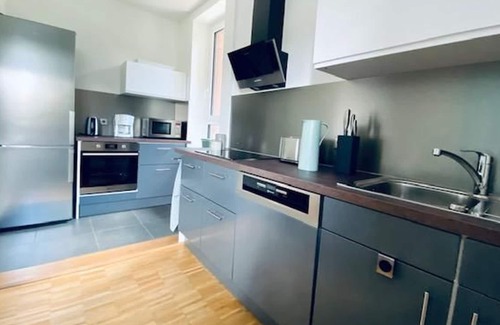 Schippach Apartment | Ferienwohnung Blau mit Balkon - Villa Geisenhof