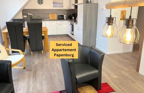 Papenburg Apartment | Ferienwohnung "Aurora" Papenburg Großer Balkon Einbauküche Neubau 74 qm Free Wifi 2 Schlafzimmer