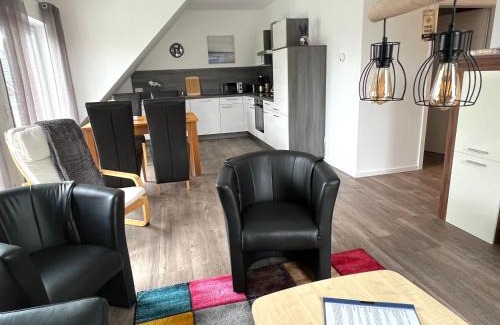 Papenburg Apartment | Ferienwohnung "Aurora" Papenburg Großer Balkon Einbauküche Neubau 74 qm Free Wifi 2 Schlafzimmer