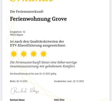 Bippen Apartment | Ferienwohnung Grove