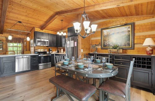 Gatlinburg - Pigeon Forge Cabin | Festive Family Cabin! 2BR, 2 Living Rooms, & Scenic Smoky Views