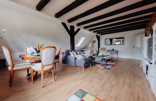 Lerbach Apartment | FEWO - 3 rooms, 2 bathrooms, 1 kitchen, large roof terrace and carport.