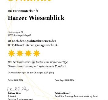 Hohegeiß Apartment | FeWo Harzer Wiesenblick, bis 2 Hunde willkommen, W-Lan, Sauna, DTV 4 Sterne, 3 Pfoten