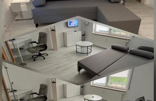 Dornstadt Apartment | FeWo meisteroffice im Sackgässle, ebenerdige ELW 50qm, Terrasse, vollwertige Küche, Nähe Ulm