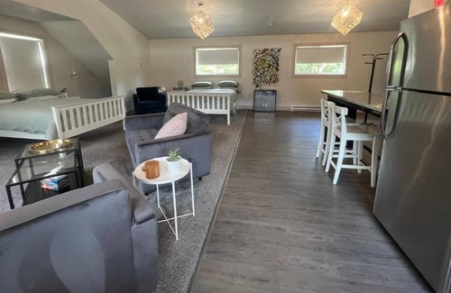 Clearwater Apartment | Fieldstone Loft Guesthouse for 4 at the gateway to Wells Gray Park & Waterfalls