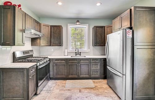 Northville Apartment | Fire Pit + Beach Access: Quiet Northville Retreat