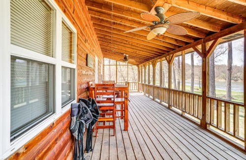 Boswell House | Fire Pit, Screened Deck Riverfront Ozarks Cabin!
