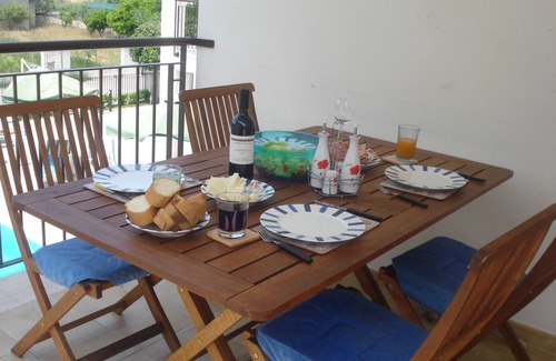 Ginosa Marina Apartment | First floor apartment overlooking pool 15 minutes from blue ribbon beach