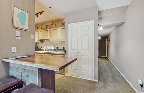 Tahoe Village Condo | First-floor ski condo with balcony views, pool, hot tub, & fireplace, sleeps 4