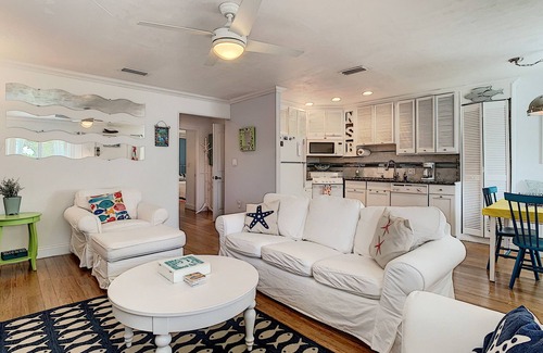 New Smyrna Beach Condo | Fish Cottage ~ NSB Sanctuary! Pool & Courtyard View | Coronado Arms B11