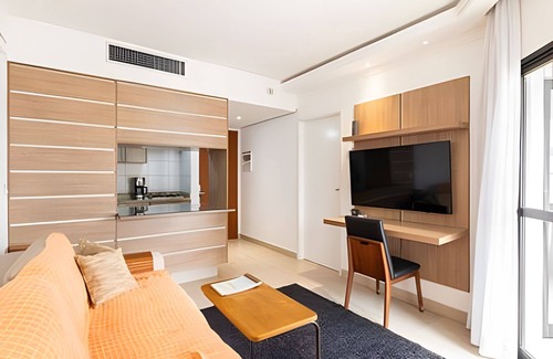 Boqueirao Apartment | Flat com piscina vista-mar em Santos