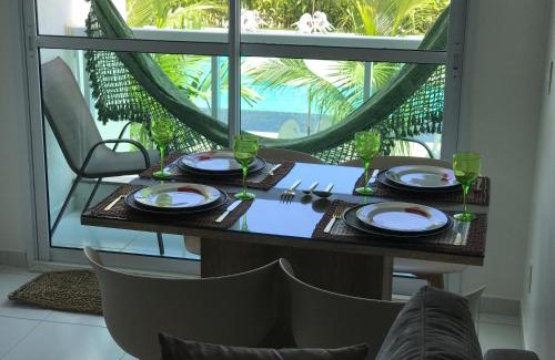 Porto de Galinhas Apartment | Flat Excelente em Porto de Galinhas PALM VILLAGE ACQUA frente para as piscinas