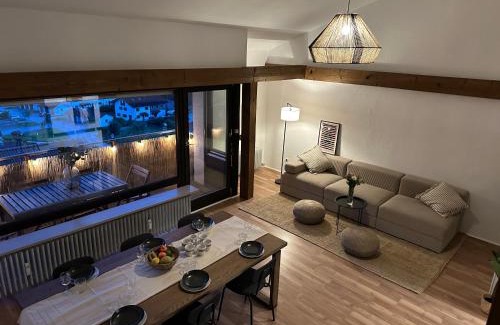 Mitterbach Apartment | Flow Living I 118qm Design Maisonette mit Watzmannblick I Pool