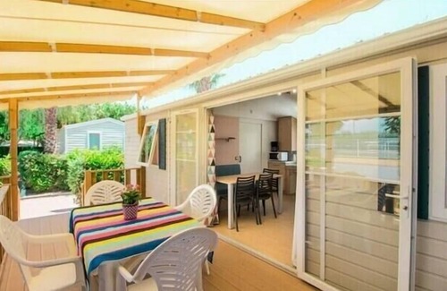 Rieux-de-Pelleport House | Flower Camping LES MIJEANNES * - Mobil-Home Comfort 35m2 2 bedrooms + TV (also suitable for people with reduced mobility) 4 people