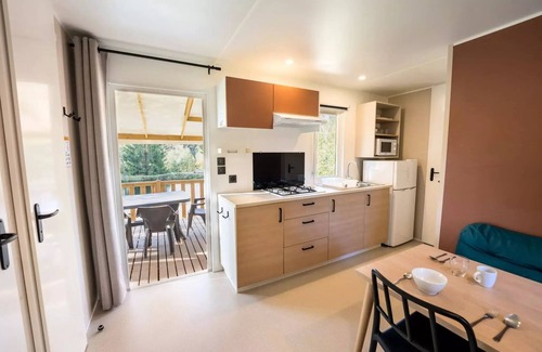Granges-Aumontzey House | Flower Camping LA STENIOLE * - Mobile home Great Comfort pond view - 2 bedrooms 4 people
