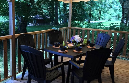 Angoisse House | Flower camping de Rouffiac * - Mobile home Gabare Premium 37m2- 2 bedrooms 6 people