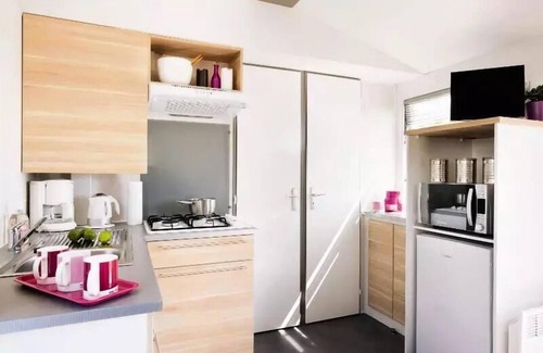 Anneyron House | Flower Camping La Chataigneraie * - Mobil home Comfort 23/27m2 - 2 bedrooms - covered terrace + TV 4 persons