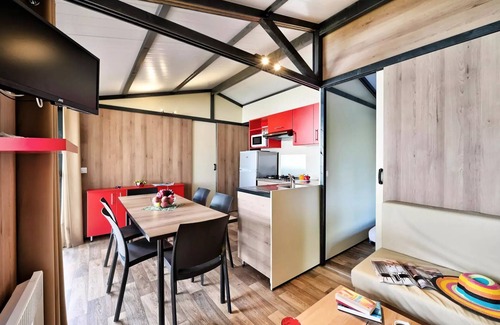 Anneyron Ski Chalet | Flower Camping La Chataigneraie * - Chalet Comfort 35m2 (3 bedrooms) + covered terrace + TV 6 persons
