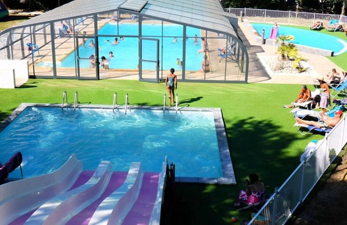 Martiel House | Flower Camping Le Lac aux Birds * - Mobile home Comfort 30 m2 (3 bedrooms) + Clim + semi-covered terrace 10m2 6 people