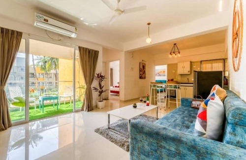 Anjuna Apartment | Flowervalley by Alpha Stays Goa. Anjuna/Vagator