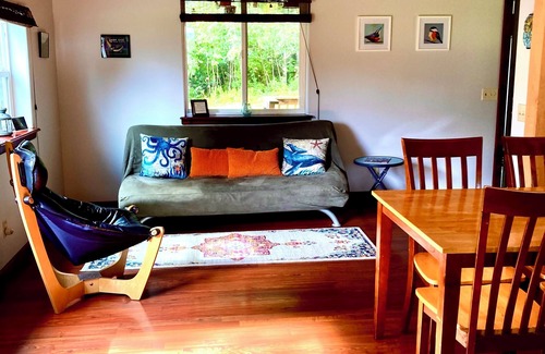 Fritz Creek Cabin | Forest Creek cabin is nestled away in the woods offering a quiet retreat.