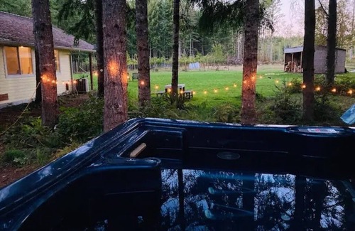 Olympia House | Forest Hideaway House with hot tub and trail