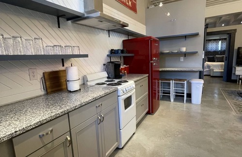 Mountain Home Apartment | Former car wash bay apt. Unique!