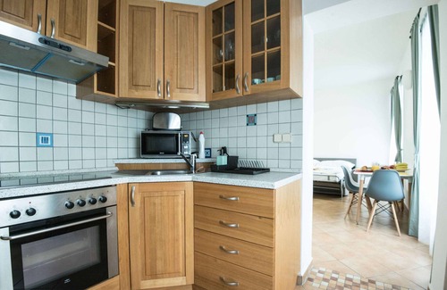 Prague 1 Apartment | Four bed studio apartment in ground floor with bathroom and kitchen